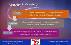 Les matchs du 24-25 Janvier