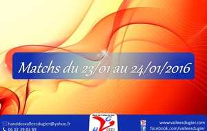 Matchs du 23 au 24 Janvier 2016