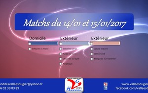Matchs du 14 et 15 Janvier 2017