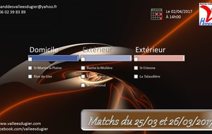 Matchs du 25/03 au 26/03/2017
