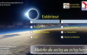 Matchs du 20/05 au 21/05/2017