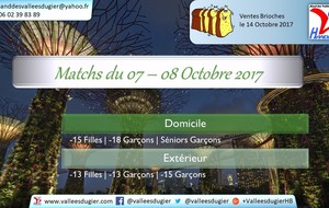Matchs du 7 et 8 Octobre 2017