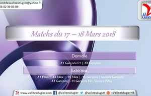 Matchs du 17-18 Mars 2018