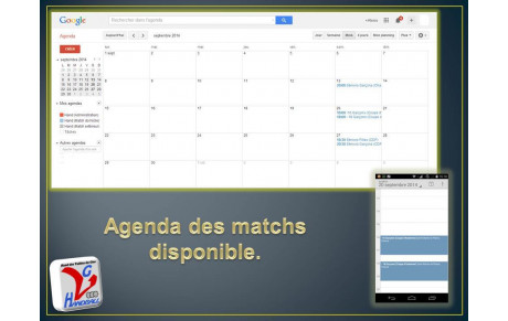 Calendrier disponible