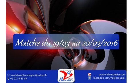 Matchs du 19 au 20 Mars