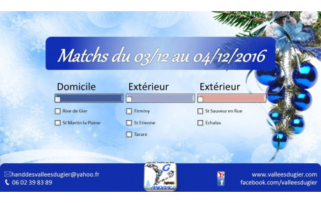 9 Matchs pour un week-end